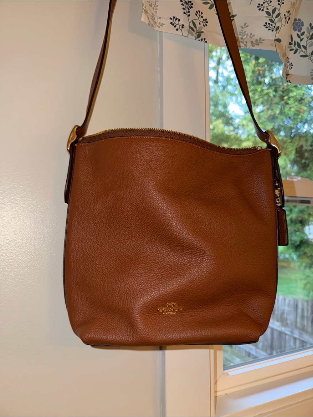 Coach Pebbled Leather Val Duffle Bag C2818